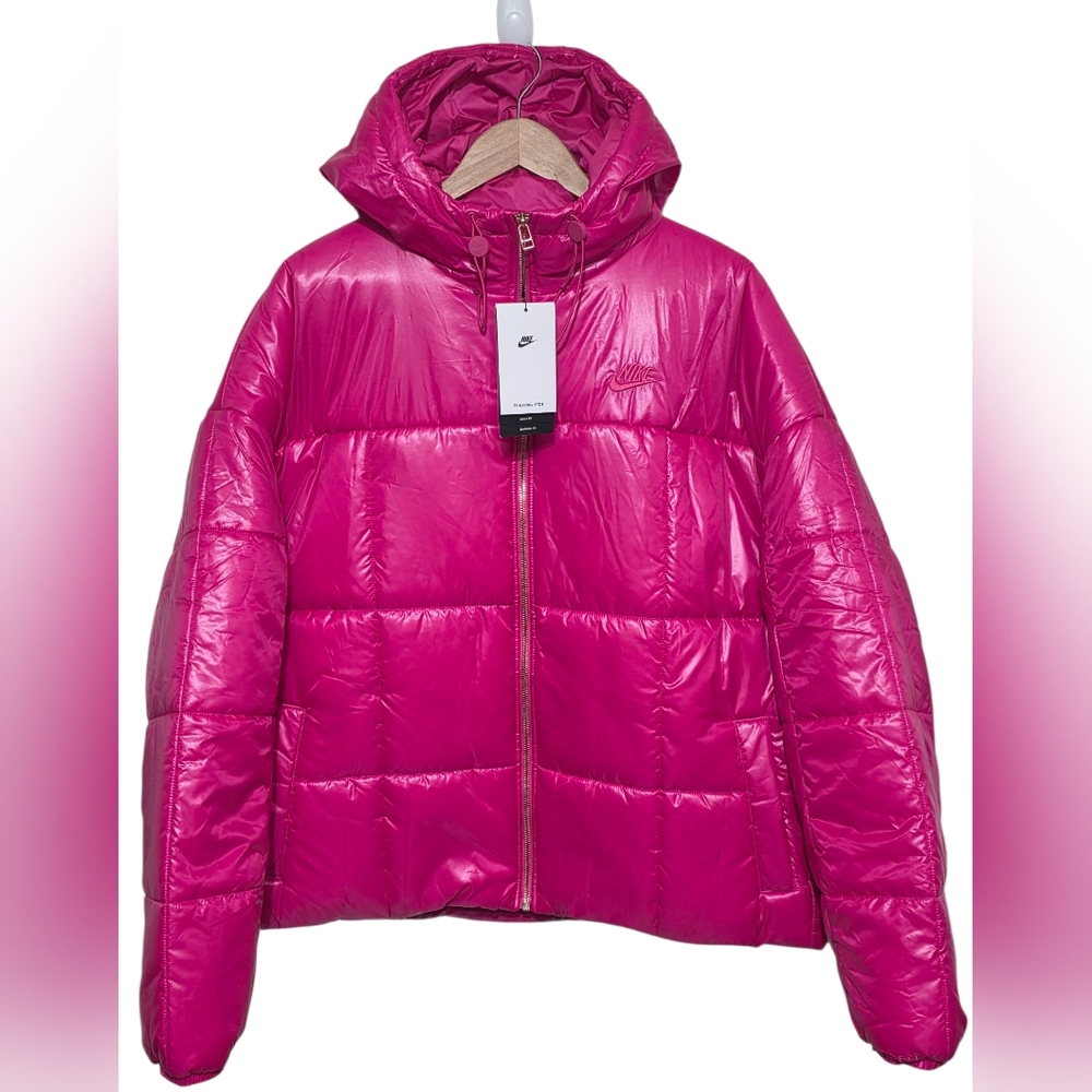 Nike Women's Vibrant Pink Puffer Coat